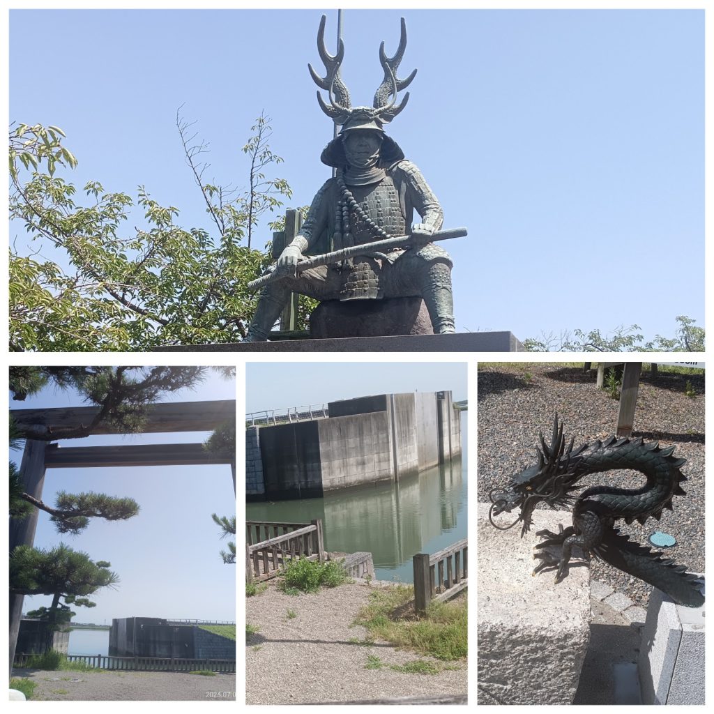 七里の渡(しちりのわたし)と九華公園